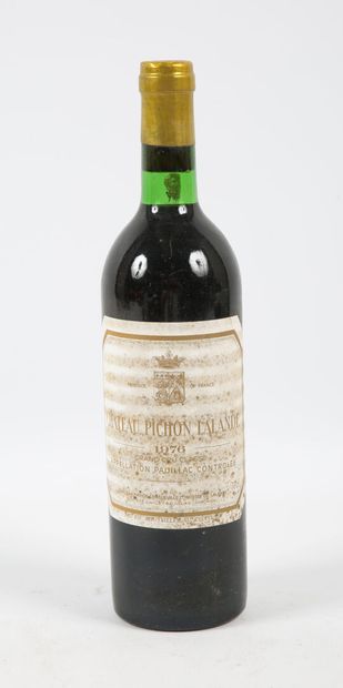 null 1 bottle Château PICHON LALANDE Pauillac GCC 1976
	Et. stained. N: low neck...
