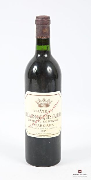 null 1 bottle Château BEL AIR MARQUIS D'ALIGRE Margaux 1985
	Et. slightly stained....
