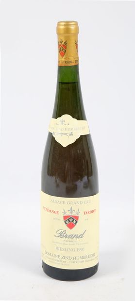 null 1 bouteille	RIESLING Brand VT mise Dom. Zind Humbrecht		1990
	Et. un peu tachée....