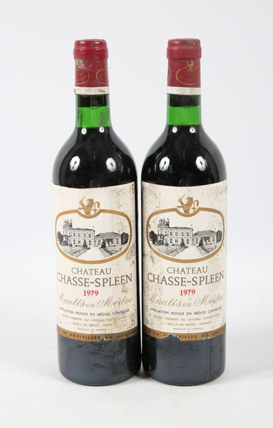 null 2 bouteilles	Château CHASSE SPLEEN	Moulis	1979
	Et. tachées et un peu effrangées....