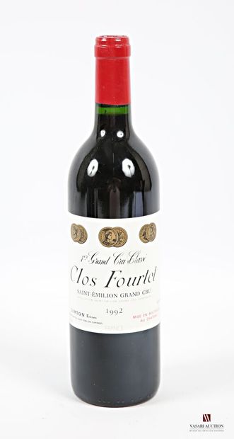 1 bottle CLOS FOURTET S Emilion 1er GCC 1992
	Et....