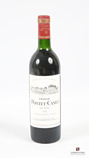 null 1 bottle Château PONTET CANET Pauillac GCC 1985
	Et. a little stained. N: bottom...