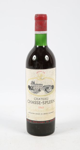 null 1 bouteille	Château CHASSE SPLEEN	Moulis	1968
	Et. fanée et tachée (1 accroc)....