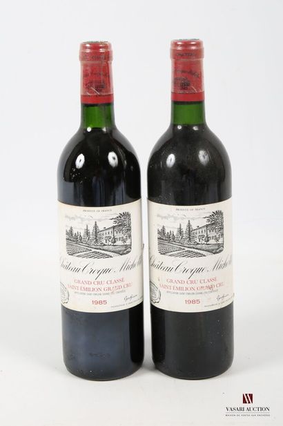 2 bottles Château CROQUE MICHOTTE St Emilion...