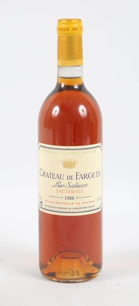 null 1 bottle Château de FARGUES Sauternes 1988
	Et. barely stained. N: mid-neck...
