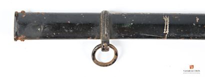 null Single scabbard for German officer's saber, slightly curved model, with one...