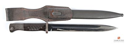 null Mauser model 1884-98 second type bayonet, fine 25 cm bronzed blade, stamped...