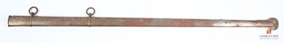 null Single saber scabbard, troop model, straight model with two straps, wear, oxidation,...