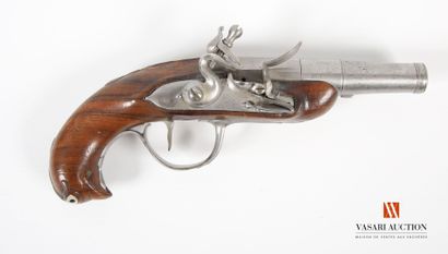 null Flintlock pistol for naval officer, 10.5 cm barrel, can be unscrewed by hand,...