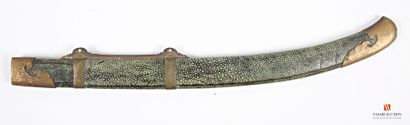 null Traditional Chinese sword, slightly curved blade 46.5 cm, with double throat...