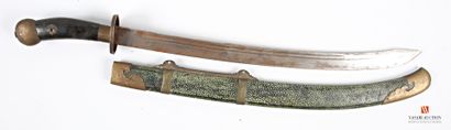 null Traditional Chinese sword, slightly curved blade 46.5 cm, with double throat...