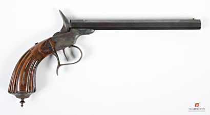 null Flobert system pistol, 20.3 cm octagonal barrel, engraved case, trigger under...
