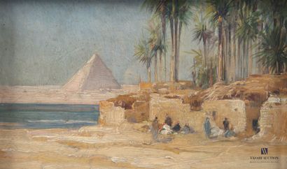 BOURGEOIS Eugène (1855-1909)
Vue de la Pyramide
Huile...