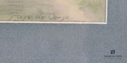 null NIRMAIER (XXème siècle)
Pays de Corse
Aquarelle sur papier
Signée en bas à gauche,...