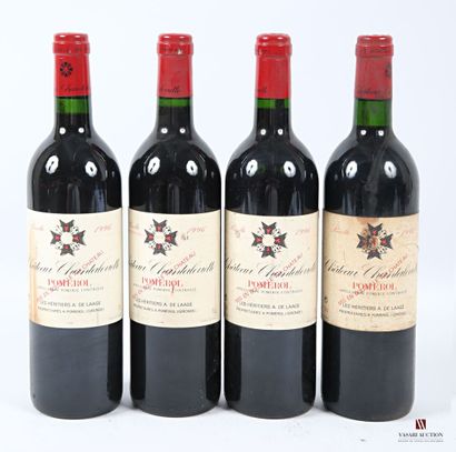 4 bouteilles	Château CHANTALOUETTE	Pomerol	1996
	Et....