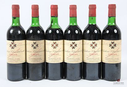 6 bouteilles	Château CHANTALOUETTE	Pomerol	1979
	Et....