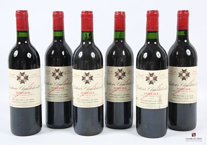 6 bouteilles	Château CHANTALOUETTE	Pomerol	1991
	Et....