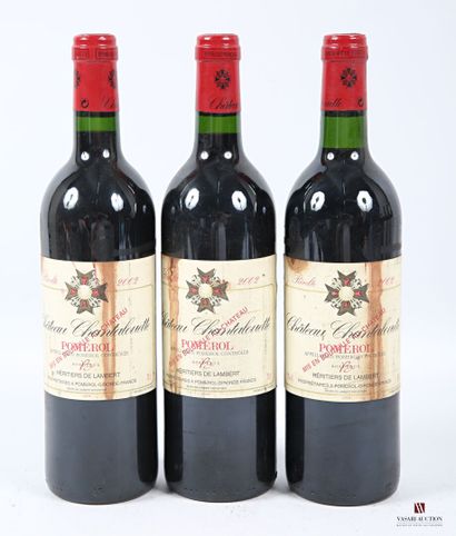 3 bouteilles	Château CHANTALOUETTE	Pomerol	2002
	Et....