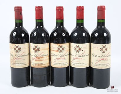 5 bouteilles	Château CHANTALOUETTE	Pomerol	1999
	Et....