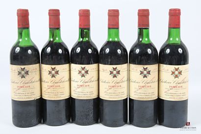 6 bouteilles	Château CHANTALOUETTE	Pomerol	1979
	Et....