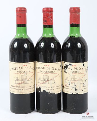 3 bouteilles	Château de SALES	Pomerol	1969
	Et....