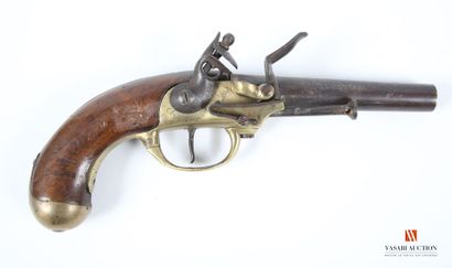 null Cavalry pistol model 1777, 15.3 cm barrel, trace of thunder hallmark, brass...