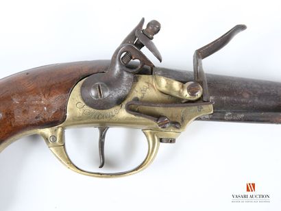 null Cavalry pistol model 1777, 15.3 cm barrel, trace of thunder hallmark, brass...