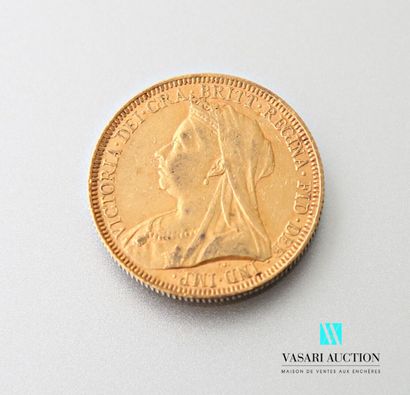 null A gold sovereign featuring Queen Victoria and Saint George slaying the dragon...