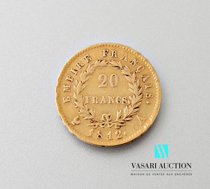null Coin de 20 Francs or 1812 Napoléon Empereur signed Droz - engraved "Dieu protège...