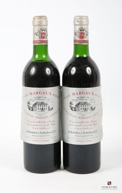 2 bouteilles	Private MARGAUX Reserve	Margaux...