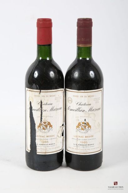 2 bouteilles	Château SÉMEILLAN MAZEAU	Listrac...
