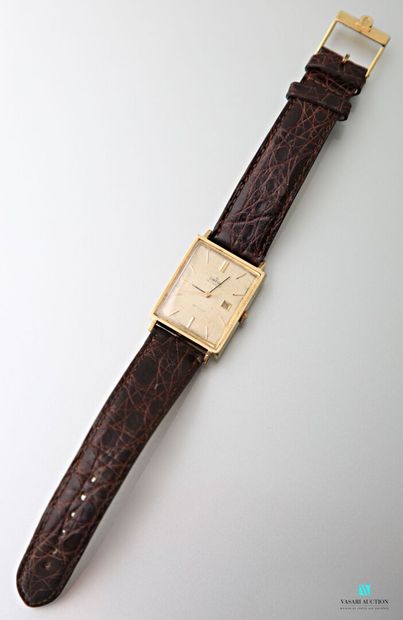 null Omega, men's wristwatch, de Ville model, rectangular case in 750 thousandths...