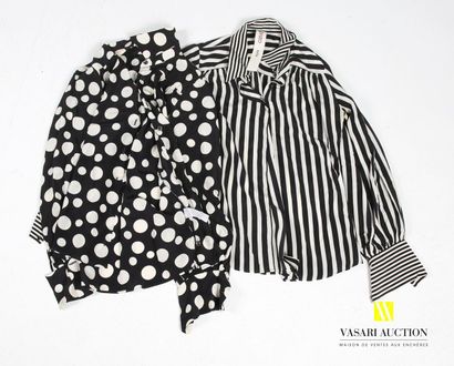 KENZO Fashion Show
Two black and white silk...