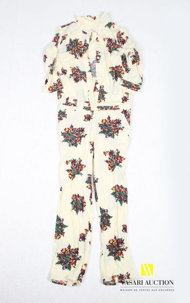 BA&SH
Women's cream silk tunic with colorful...
