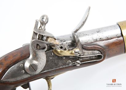 null Pistolet règlementaire modèle an 13, 130 mm flintlock lock, signed Manufacture...