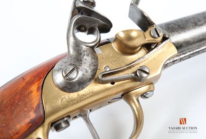 null Pommel gun model 1777, 189 mm smoothbore barrel, brass case signed Charleville...