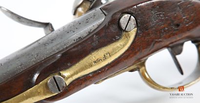 null Pistolet règlementaire modèle an 13, 130 mm flintlock lock, signed Manufacture...