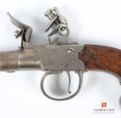 null Scottish-style pocket pistol, flintlock model, 3.8 cm hand-unscrewable barrel,...