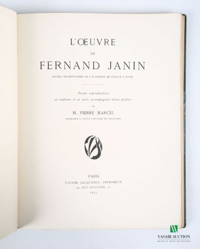 null [FERNAND JANIN] - L'oeuvre de Fernand Janin, ancien pensionnaire de l'académie...
