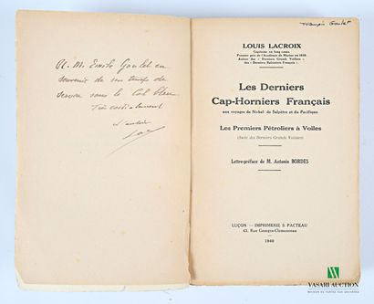 null [MARINE] - LACROIX Louis - Les derniers Cap-Horniers français Les Premiers Voiliers...