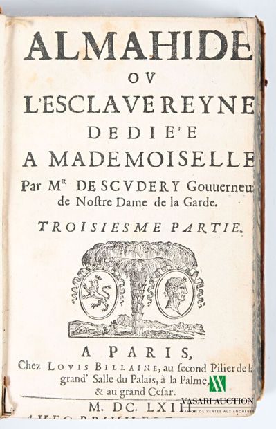 null DE SCUDERY - Almahide ou l'esclave reine dédiée à Mademoiselle - Paris Chez...