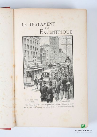 null [JULES VERNE]
Lot including two books:
- Le Testament d'un excentrique - Paris,...