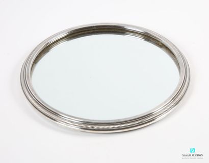 null Round-shaped trivet darkened with a mirror, the 925 thousandths silver border...