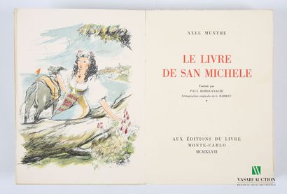 null MUNTHE Axel - Le livre de San Michele Traduit par Paul Rodocanachi Tome I et...