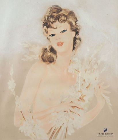 null LELIEPVRE Eugène (1908-2013) d'après
Jeune femme aux fleurs
Lithographie en...