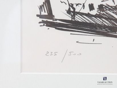 null DAUGUET Jean-Claude (1939-2002), d'après
Trois-mâts
Lithographie en noir
Signée...