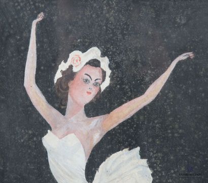 null PLANTE (XXème siècle)
Danseuse d'opéra
Gouache
Signée et datée 13 Août 1956...