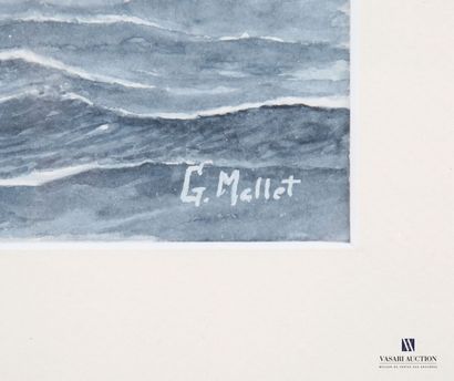 null MALLET Gilles (XX-XXIème siècle)
Pinassotte à voile naviguant sur le bassin
Aquarelle...