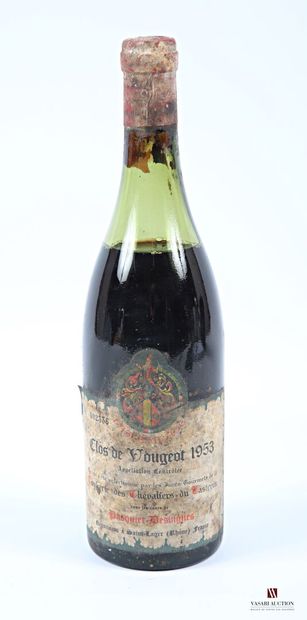 null 1 bouteille	CLOS DE VOUGEOT mise Pasquier-Desvignes nég.		1953
	Et. fanée et...