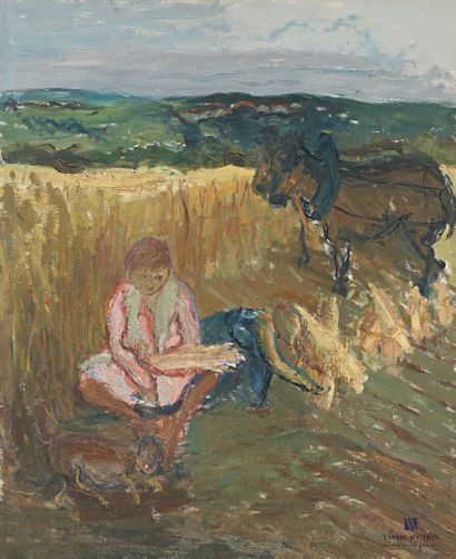 null MONDIN Yvonne (1898-1967)
Les fagots de blé
Huile sur toile
Non signée
61 x...